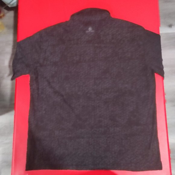 Point Zero 1/4 button up black grey short sleeve T-shirt men's size XXL - Picture 3 of 7